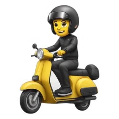 mouche sur un scooter sticker