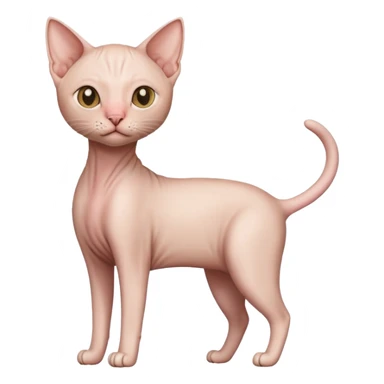 hairless cat full body standing sticker