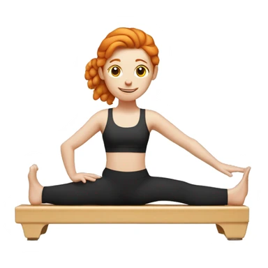 Ginger girl in pilates class sticker