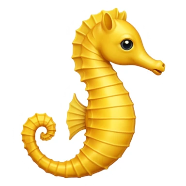 yellow seahorse sticker