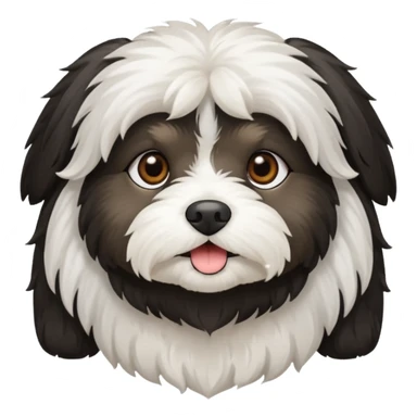 Black and white Havanese dog sticker