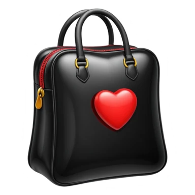 black inflated bag with red accent sticker