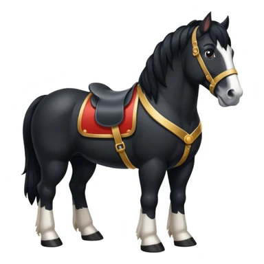 Black Clydesdale  sticker