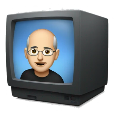  young Steve jobs  with computer sticker