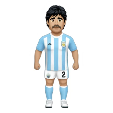Diego maradona avec un maillot de l'argentine sticker
