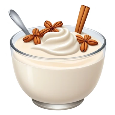 Yogurt with cinnamon cereal sticker