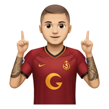Mauro icardi Galatasaray formasıyla gol sevinci yapıyor sticker