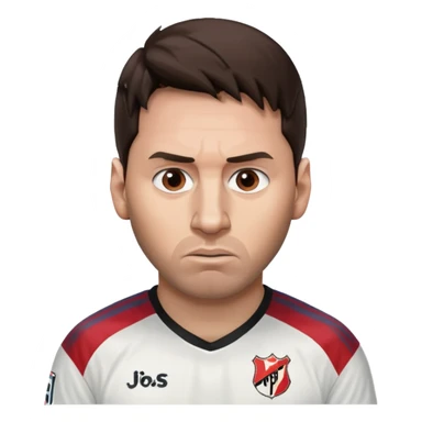 Lionel Messi angry wearing River Plate shirt sticker