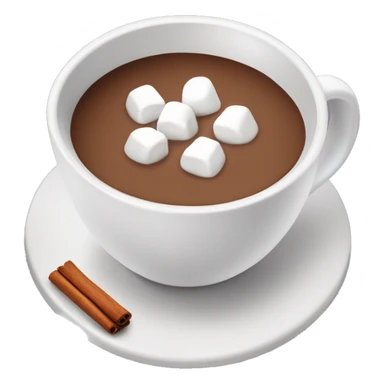 A steaming cup of hot cocoa with whipped cream, marshmallows, and a sprinkle of cinnamon. sticker