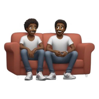 1 guy watching his 2 best friend play with their ps5 sticker