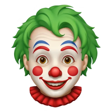 clown with green hair sticker
