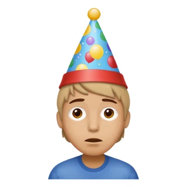 Tired but with birthday hat sticker