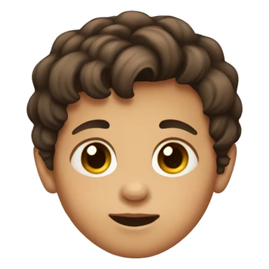 Tan baby boy with dark brown hair  sticker