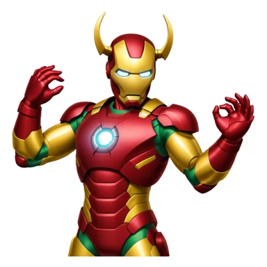 Iron man pinching loki sticker