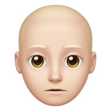 Human emoji with *NO* eyebrows staring into your soul  sticker