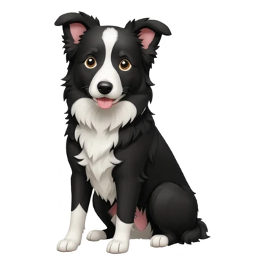 border-collie-all black- no white sticker