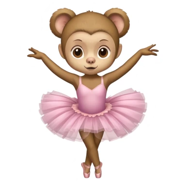 Balerina con cabeza de capuchina sticker