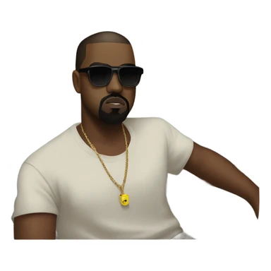 kanye west on a boat sticker