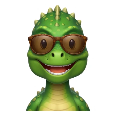 dinosaur wearing sunglasses sticker