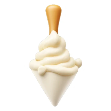 A piping bag in action, with cream  sticker