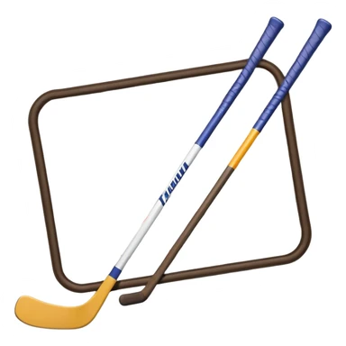 Outlined Minnesota state with hockey sticks in middle sticker