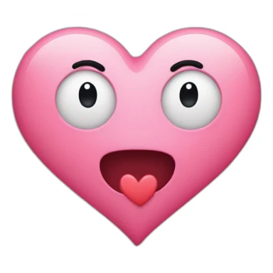 Emojie qui fait un bisous coeur avec des coeur autour sticker