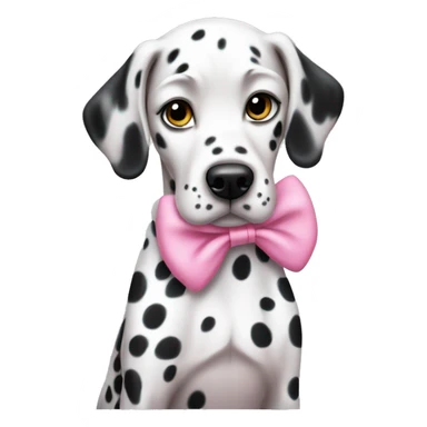 Dalmatian wearing pink bow sticker