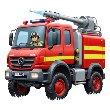 machine water cannon Mercedes-Benz Unimog in UK sticker