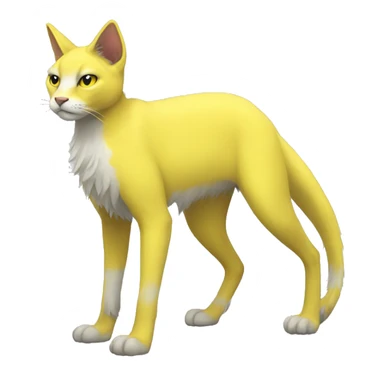 Yellow lombax-sergal-cat full body sticker