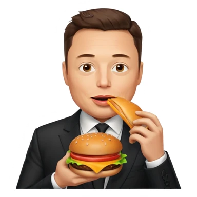 Elon mosk eats the burger  sticker