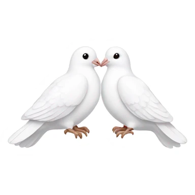 Two White doves with light pink bows around their necks sticker