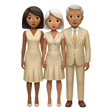 mixte couple black girl , white dark haired older  man sticker