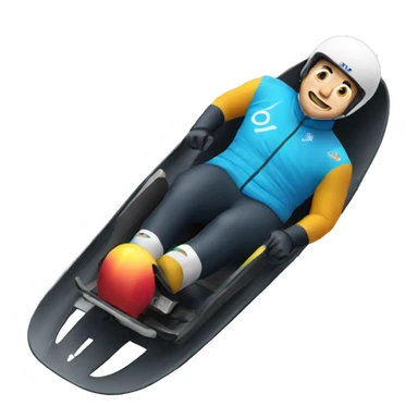 Olympic luge sticker