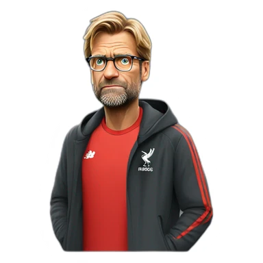 Jurgen Klopp shoulder shrug sticker