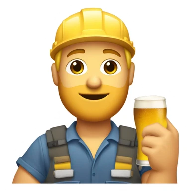 A construction worker with blond hair holding a duck in his one arm and a beer in the other arm  sticker