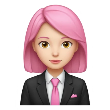woman with pink tie and blazer sticker