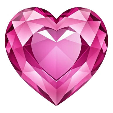 glitter pink crystal heart sticker