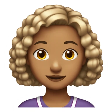 Tan Girl with ribbon in hair sticker