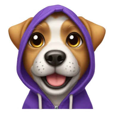 Dog wearing a hoodie 🥰￼ sticker