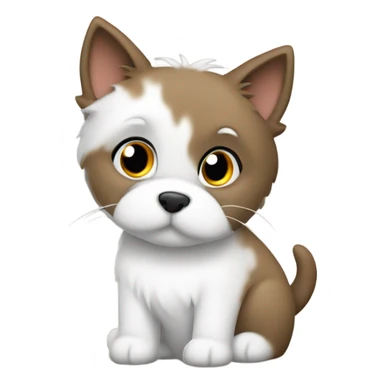 West Highland white terrier with brown cat and grey cat sticker