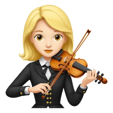 yellow-colored violinist woman  sticker