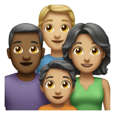 Family of 2 adults, 1 toddler and 1 helper sticker