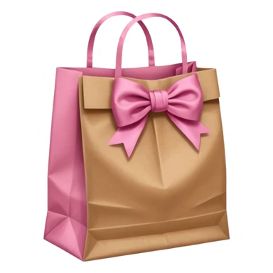 Bolsa de papel con manija y coquette sticker