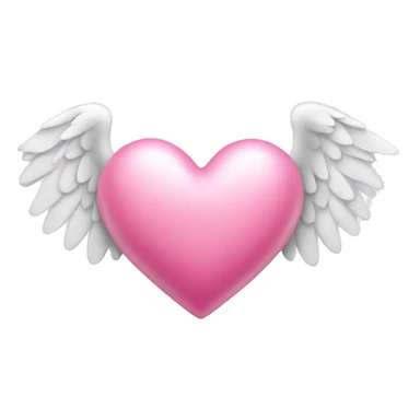 Pink heart with angel wings  sticker