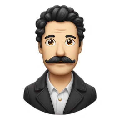 homme avec la moustache de charli chaplin est la frange que d'un coté sticker