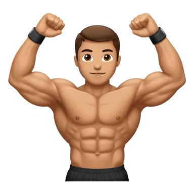 muscular arm, fitness, energetic gym emoji sticker