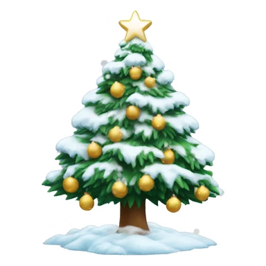 Christmas tree with snow  sticker