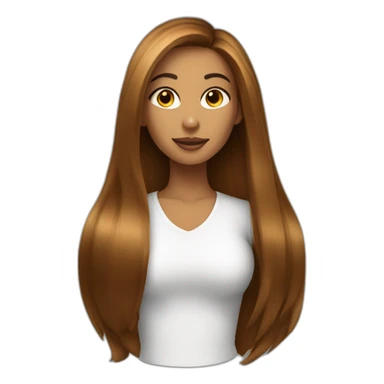 femme cheveux lisse  sticker