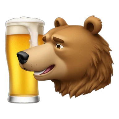 Brad Pitt drinking a beer with a bear  sticker