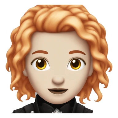fiery-haired pale-skin goth sticker